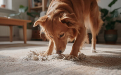 Pourquoi mon chien gratte-t-il le tapis : comprendre ce comportement